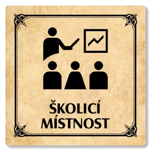 Školicí místnost, 118x118mm, pergamen, Nebraska